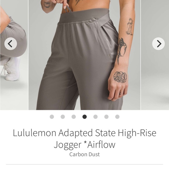 Lululemon Adapted State High Rise Jogger Airflow Carbon dust 8 - Picture 6 of 8
